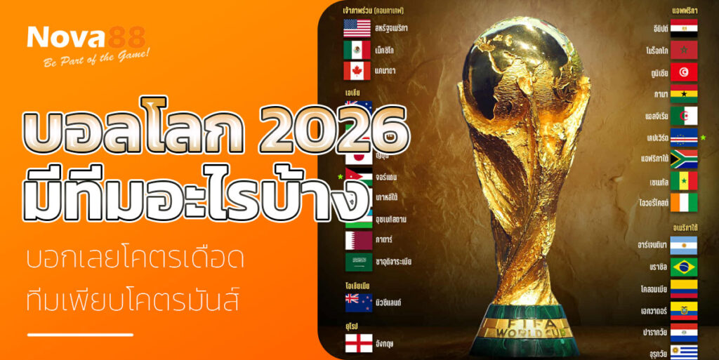 บอลโลก 2026 มีทีมอะไรบ้าง