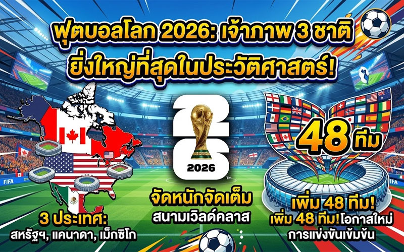 ฟุตบอลโลก 2026 เจ้าภาพ ปีนี้